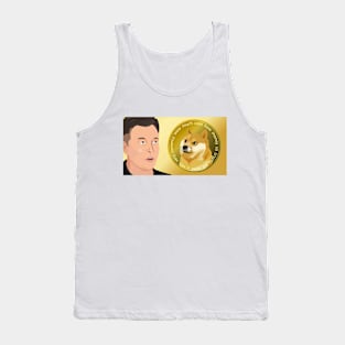 Doge and Elon cryptocurrency Tank Top